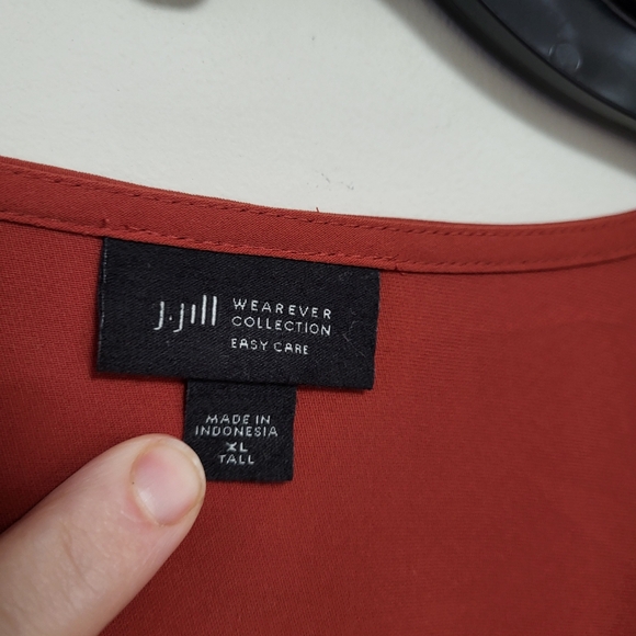 J. Jill Wearever Collection easy wear burnt orange top sz XL TALL - Picture 5 of 6